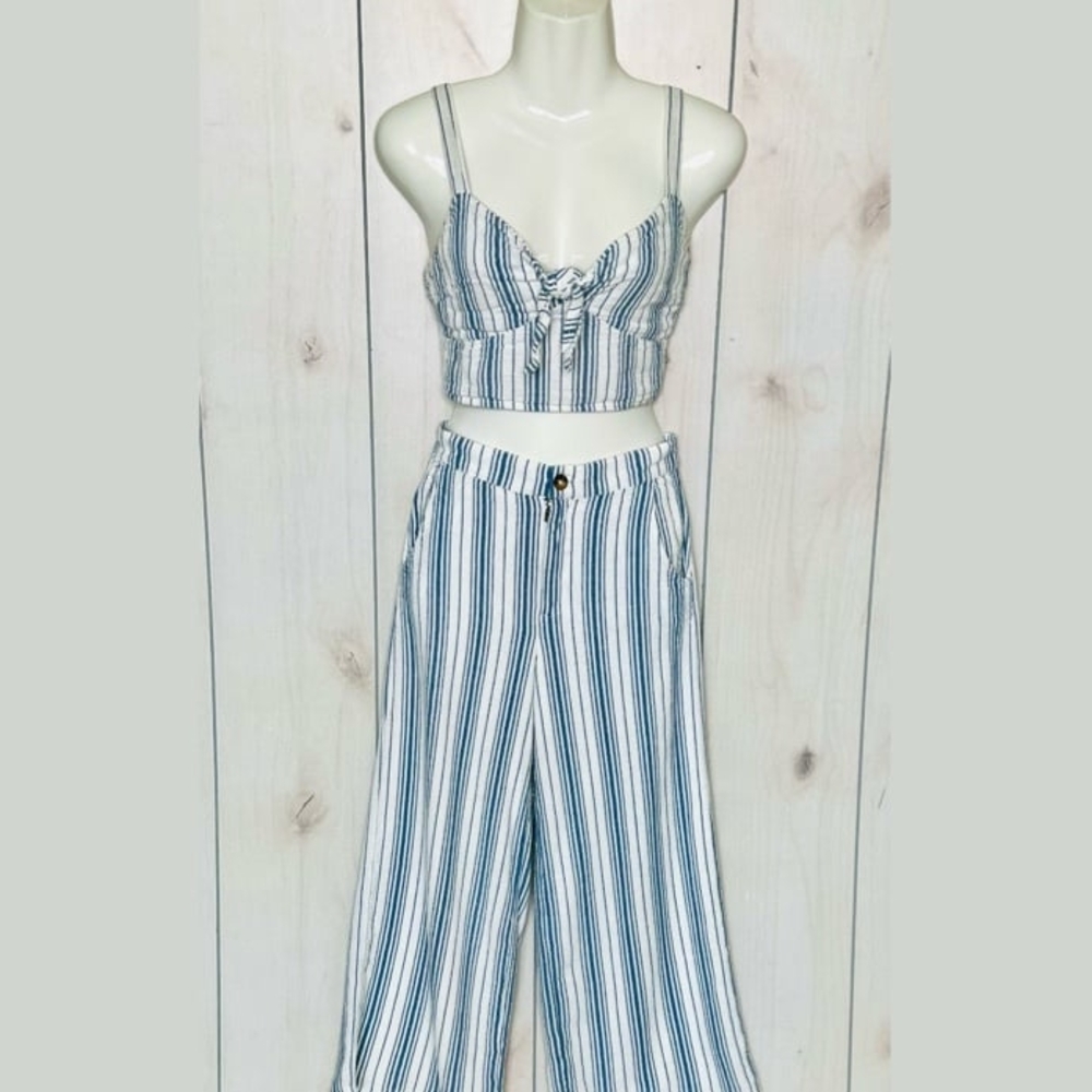 Striped Blue and White Summer Set